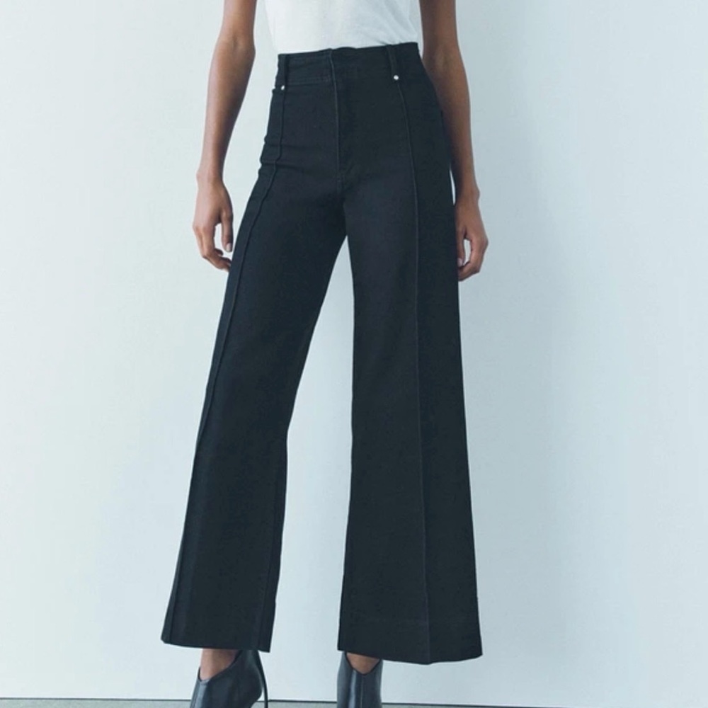 ZARA ZW COLLECTION HIGH WAIST WIDE LEG JEANS